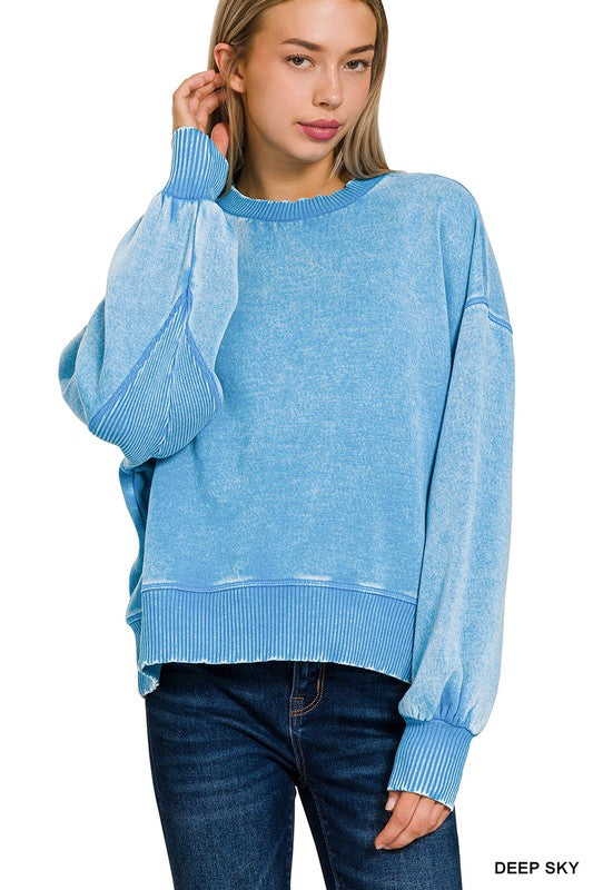 Deep Sky Acid Wash Sweatshirt